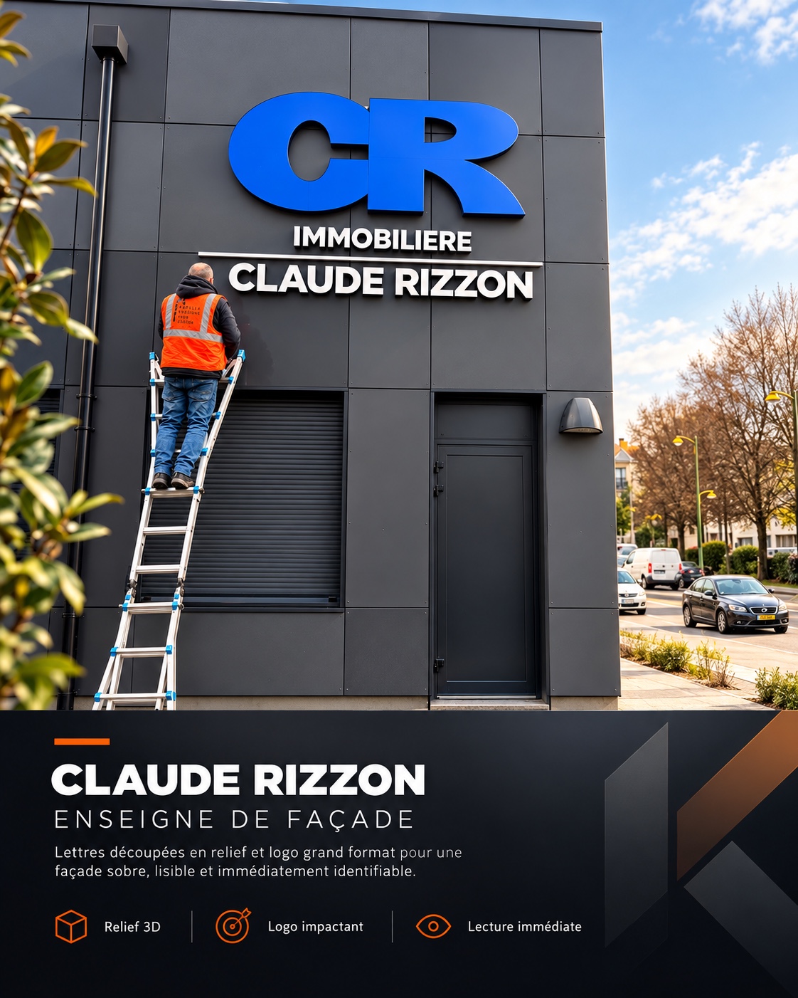 Claude Rizzon — Enseigne de façade