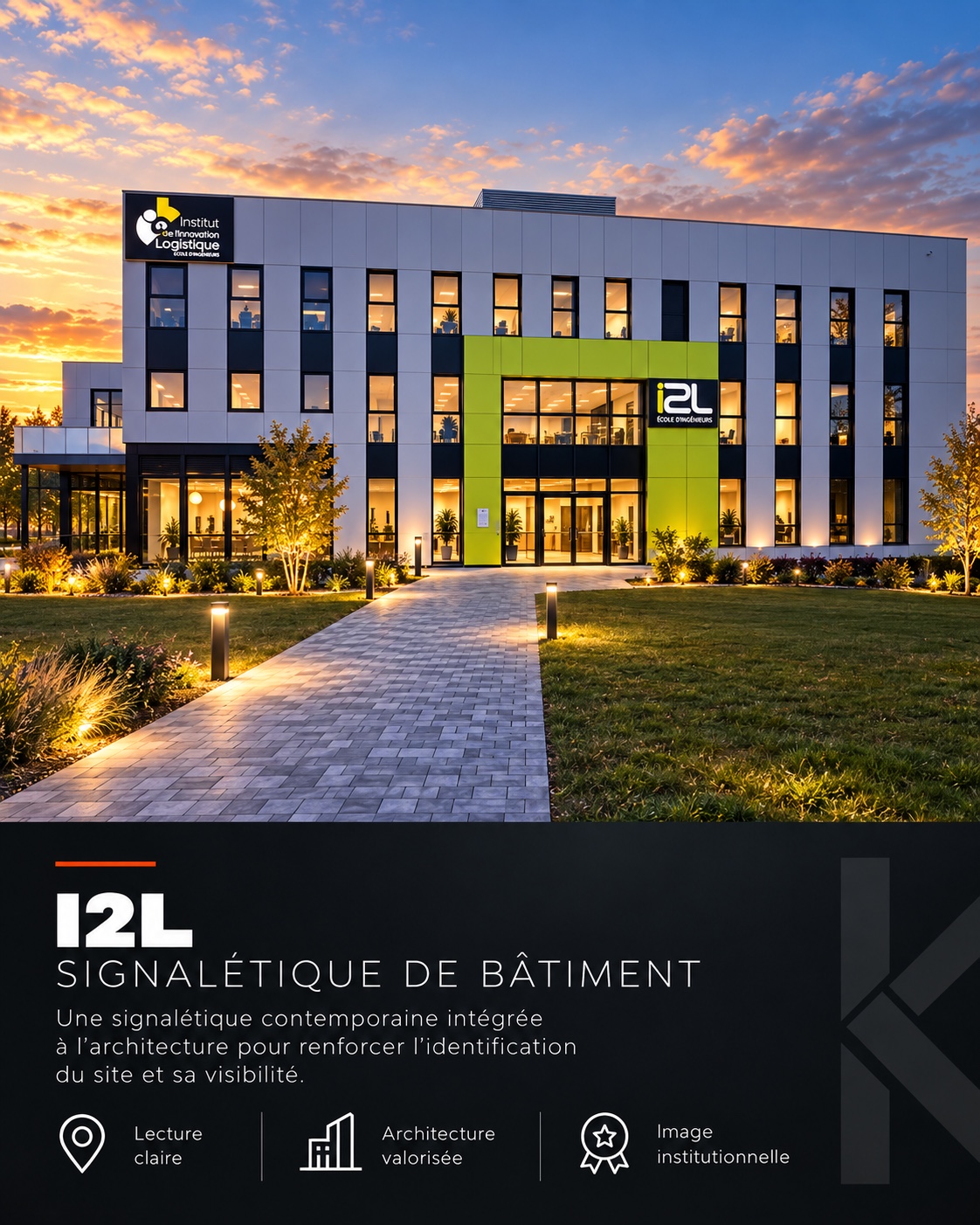 i2L — Signalétique de bâtiment