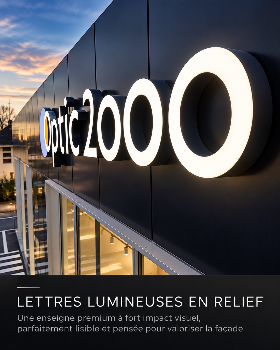Optic 2000 — Lettres lumineuses en relief