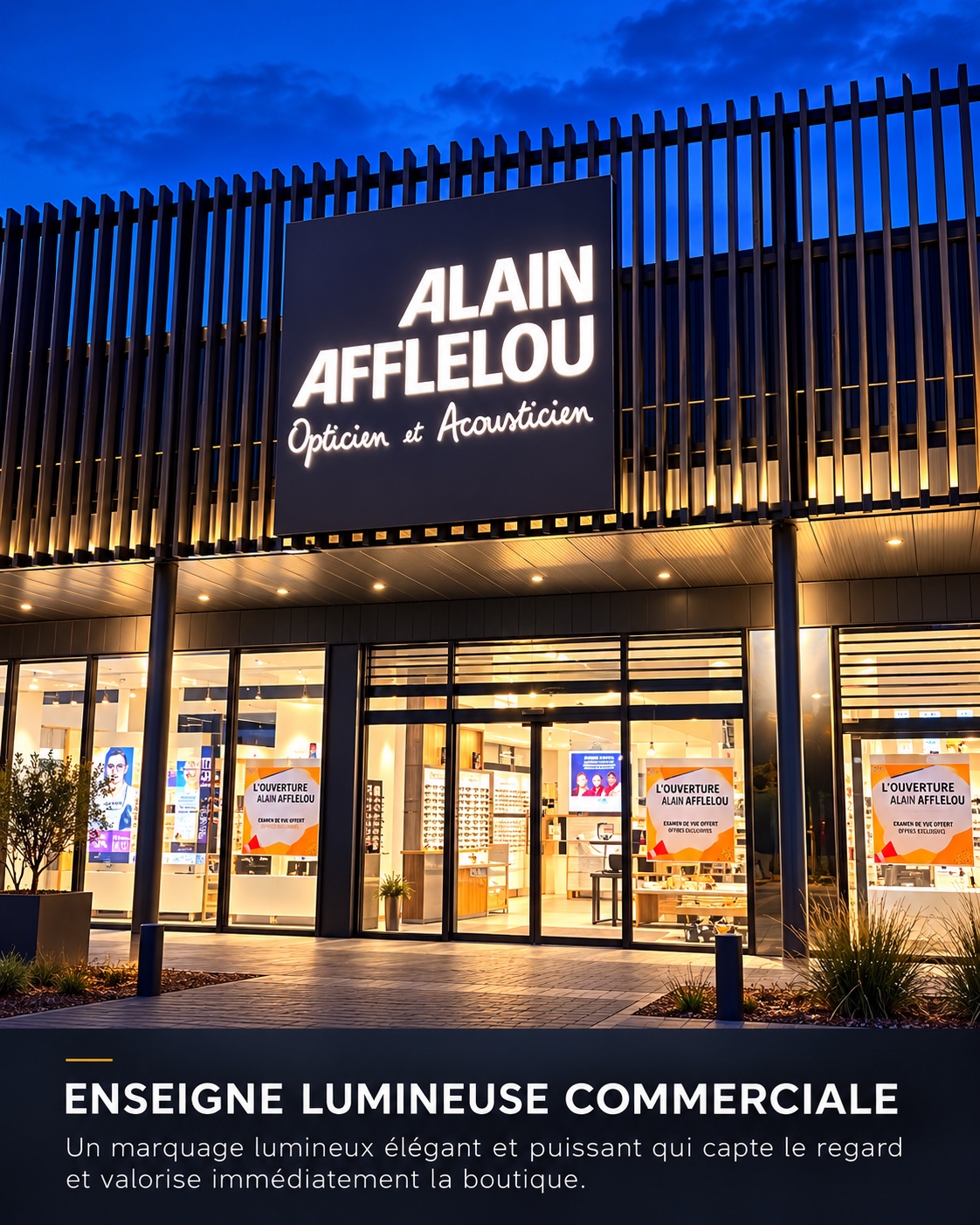 Alain Afflelou — Enseigne lumineuse commerciale