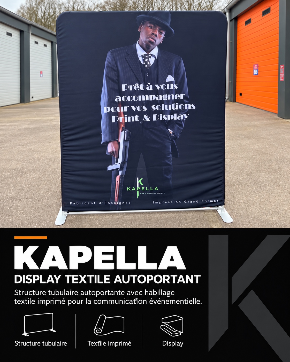 Kapella — Display textile autoportant