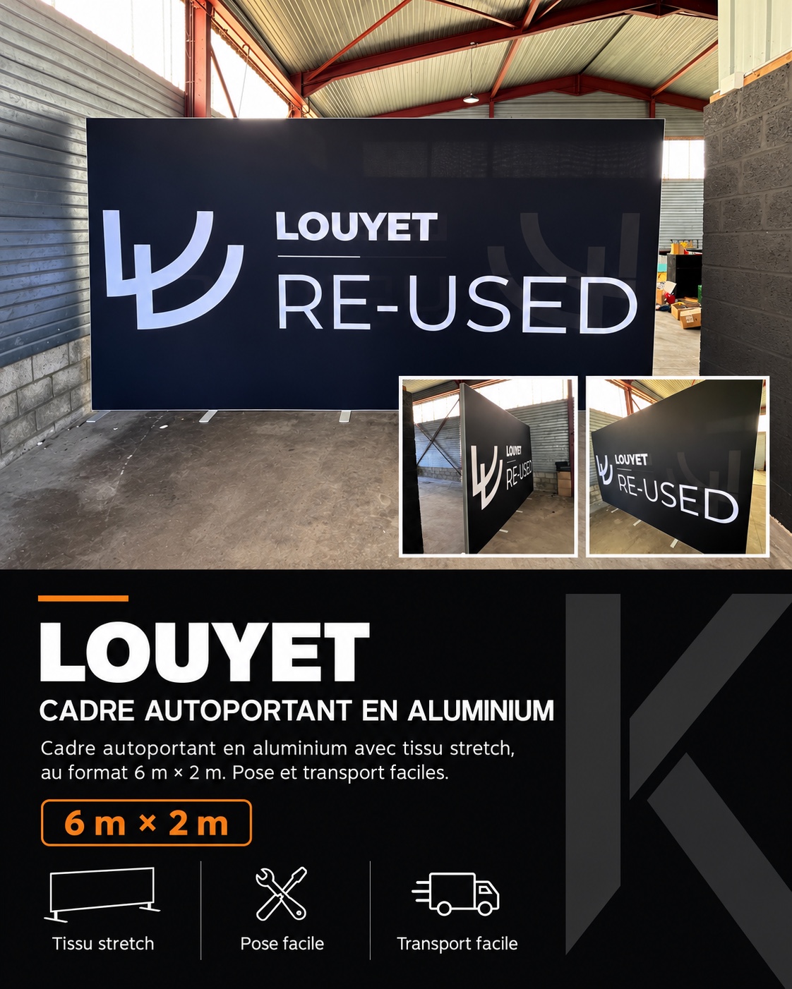 Louyet — Cadre autoportant en aluminium