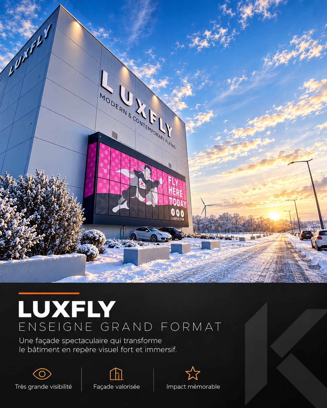 LUXFLY — Enseigne grand format