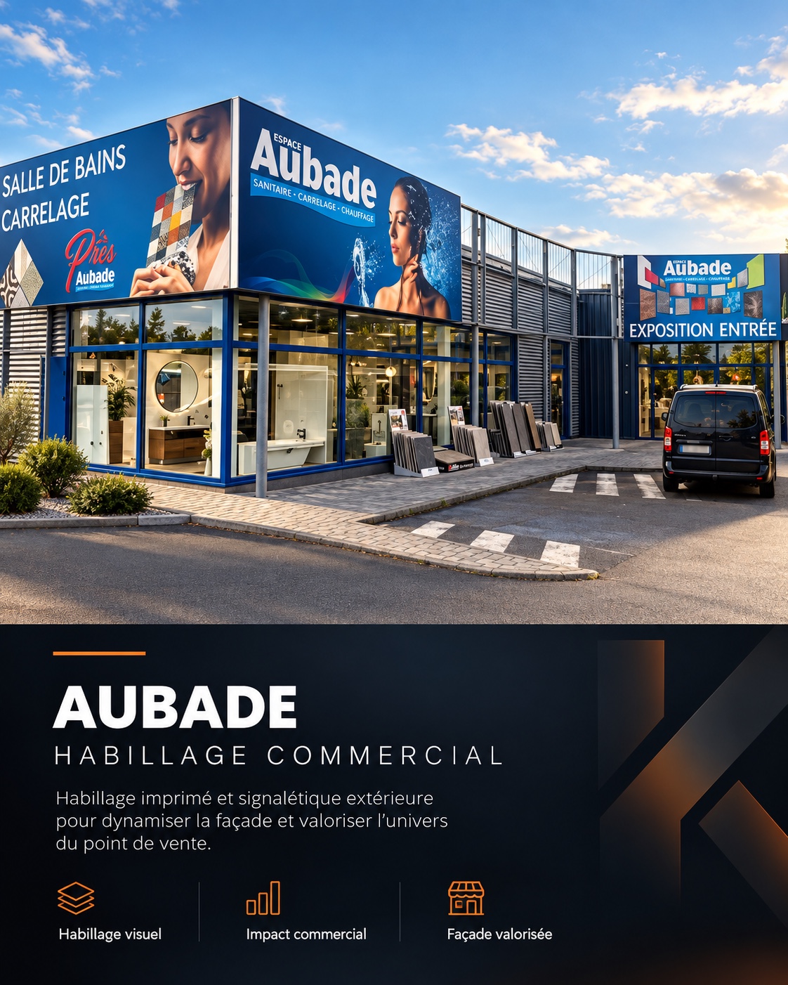 Aubade — Habillage commercial
