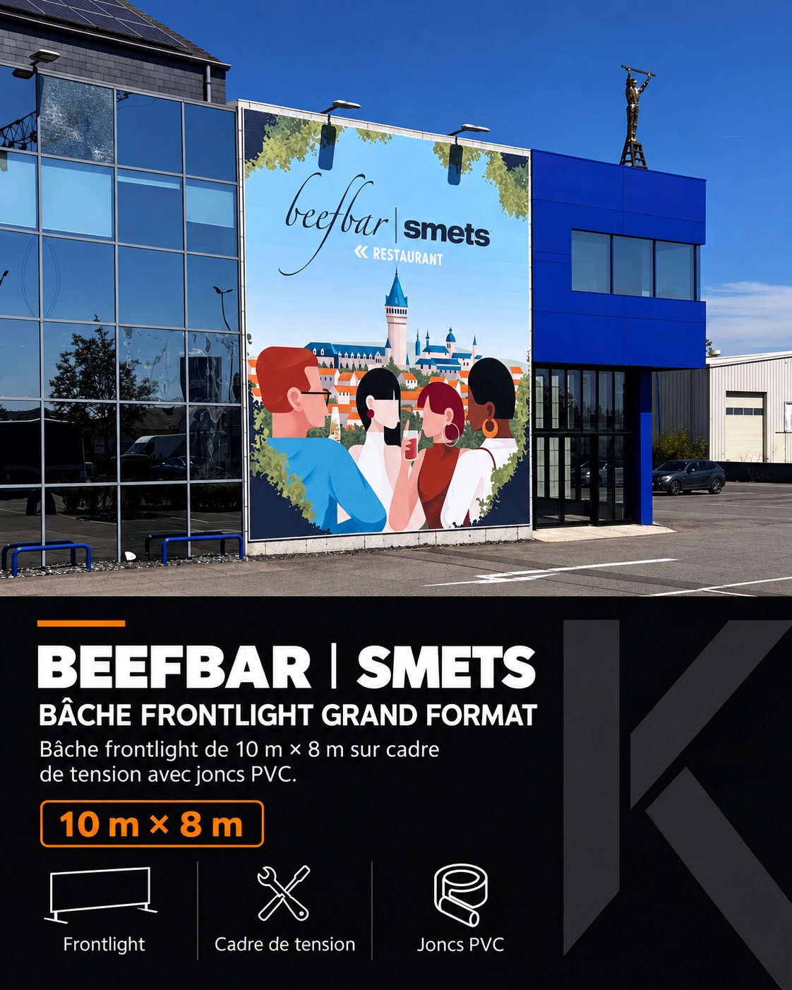 Beefbar | Smets — Bâche frontlight 10 m × 8 m