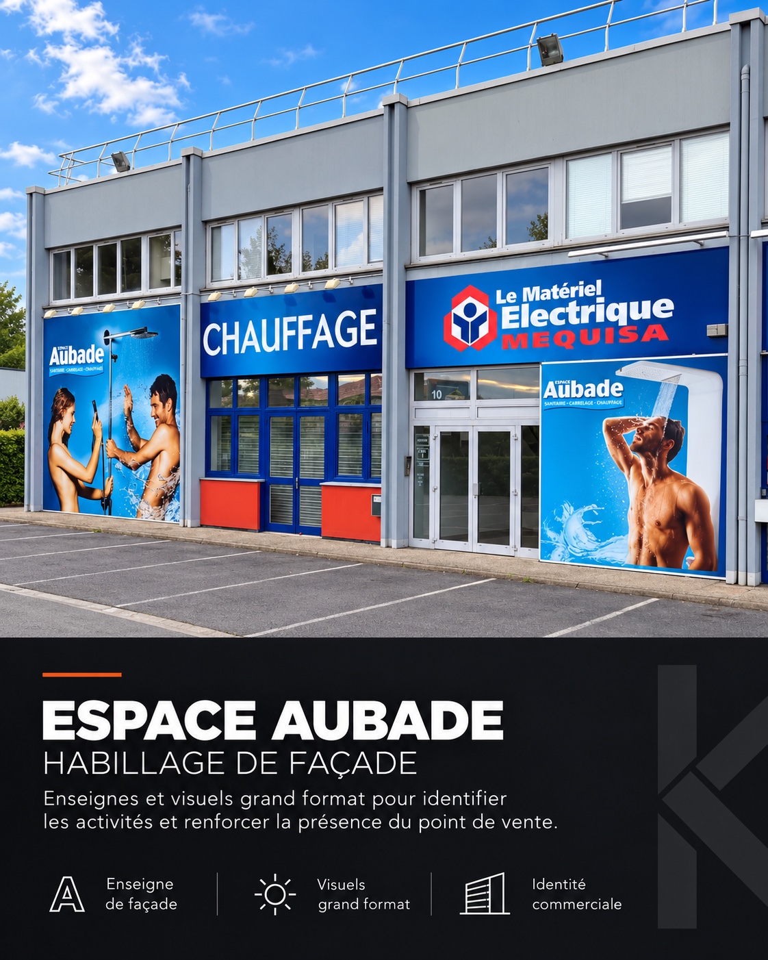 Espace Aubade — Habillage de façade