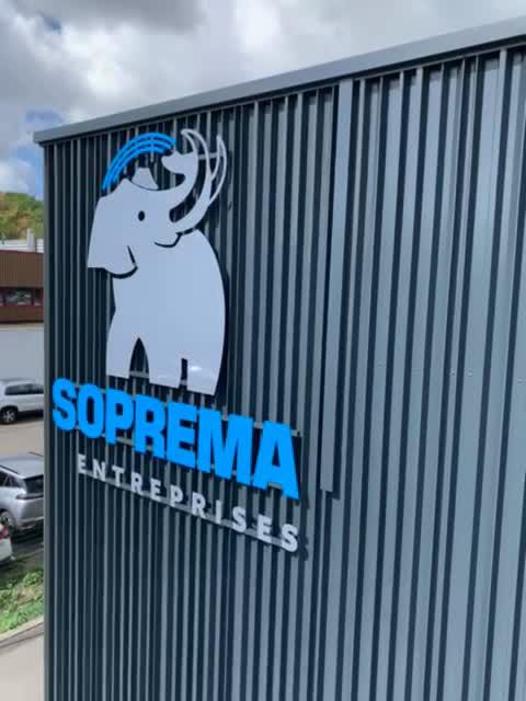 SOPREMA — Dibond découpé sur lisses