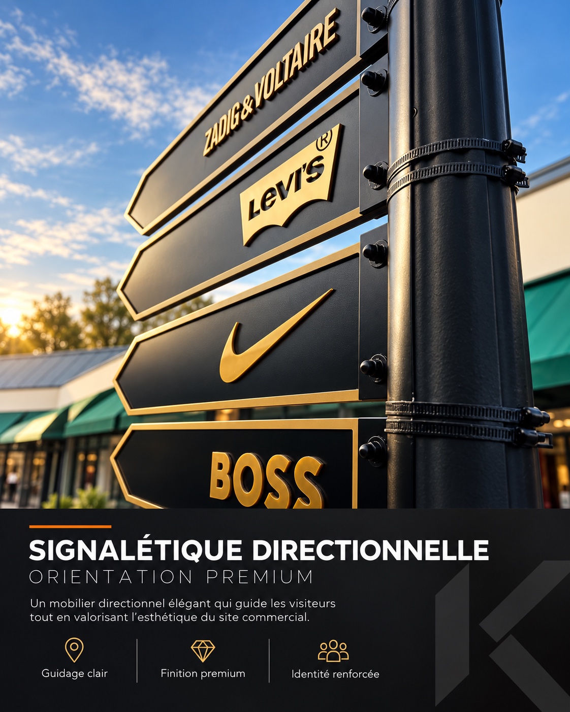 Signalétique directionnelle — Orientation des visiteurs