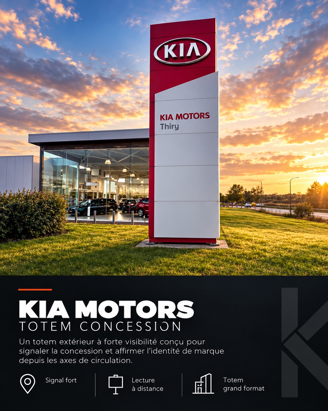 Kia Motors — Totem de concession